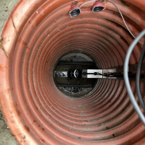 Maarn debiet meting 300mm buis hemelwater afvoer